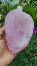 Load and play video in Gallery viewer, Leaf &amp; Teardrop Rose Quartz Bowls
