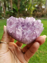 Load image into Gallery viewer, Brazilian Amethyst Heart Clusters w/Agate
