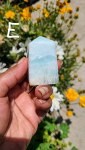 Heavenly Caribbean Blue Calcite Towers (LOT 2)