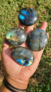Flashy Labradorite Palm Stones