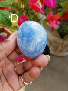 Blue Calcite Palm Stones