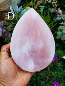 Leaf & Teardrop Rose Quartz Bowls