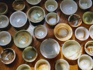 Multicolored Green Onyx Bowls.