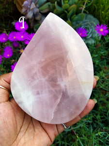 Leaf & Teardrop Rose Quartz Bowls