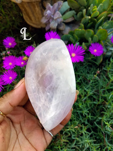 Leaf & Teardrop Rose Quartz Bowls