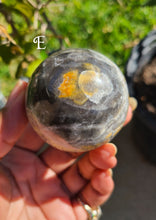 Load image into Gallery viewer, Black &amp; Yellow Onyx Spheres
