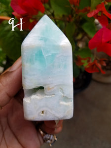 Heavenly Caribbean Blue Calcite Towers (LOT 1)