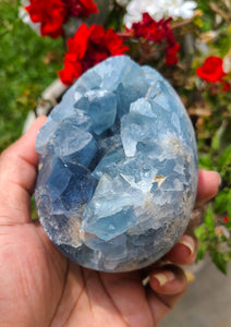 Blue Celestite Geode Egg (2.265lb)