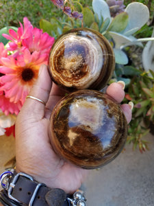 Chocolate Calcite Spheres