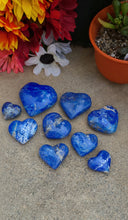 Load image into Gallery viewer, Deep Cobalt Blue Lapis Lazuli Hearts (Lot 1)
