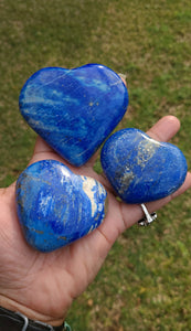 Deep Cobalt Blue Lapis Lazuli Hearts (Lot 1)