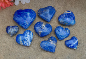 Deep Cobalt Blue Lapis Lazuli Hearts (Lot 1)