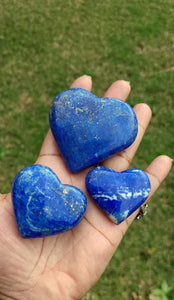 Deep Cobalt Blue Lapis Lazuli Hearts (Lot 1)