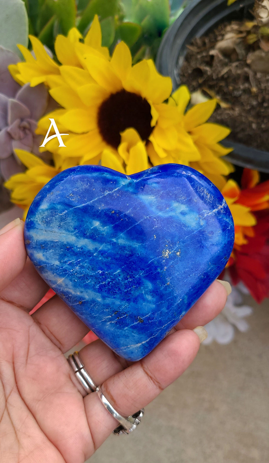 Deep Cobalt Blue Lapis Lazuli Hearts (Lot 1)