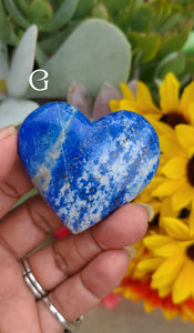 Deep Cobalt Blue Lapis Lazuli Hearts (Lot 1)