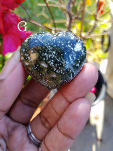 Mini Ocean Jasper Hearts (Lot 2)