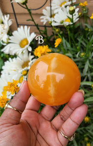 Bright Orange "Sherbet" Calcite Spheres