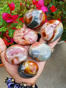 Polychrome Jasper Palm Stones