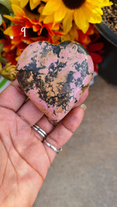 Beautiful Rhodonite Hearts