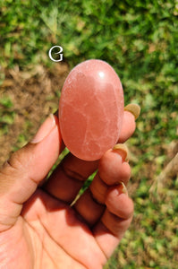 Deep Rose Calcite Palms (Lot 1)