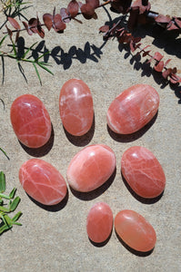 Deep Rose Calcite Palms (Lot 1)