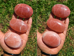 Deep Rose Calcite Palms (Lot 1)