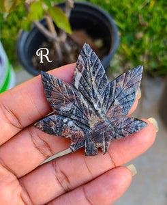 Sycamore Crystal Leaf Carvings