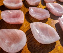 Load image into Gallery viewer, Leaf &amp; Teardrop Rose Quartz Bowls
