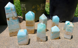 Heavenly Caribbean Blue Calcite Towers (LOT 2)