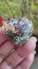 Load and play video in Gallery viewer, Mini Ocean Jasper Hearts (Lot 1)
