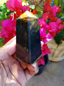 Red & Black Marble Calcite Obelisks