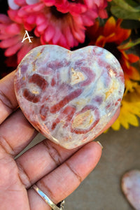 Awesome Strawberry Pegmatite Hearts (Lot 1)