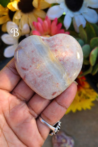 Awesome Strawberry Pegmatite Hearts (Lot 1)