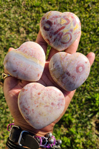 Awesome Strawberry Pegmatite Hearts (Lot 1)