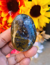 Load image into Gallery viewer, Dark Golden Matrix Opal Palm Stones
