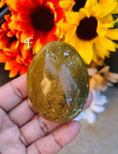 Load image into Gallery viewer, Dark Golden Matrix Opal Palm Stones
